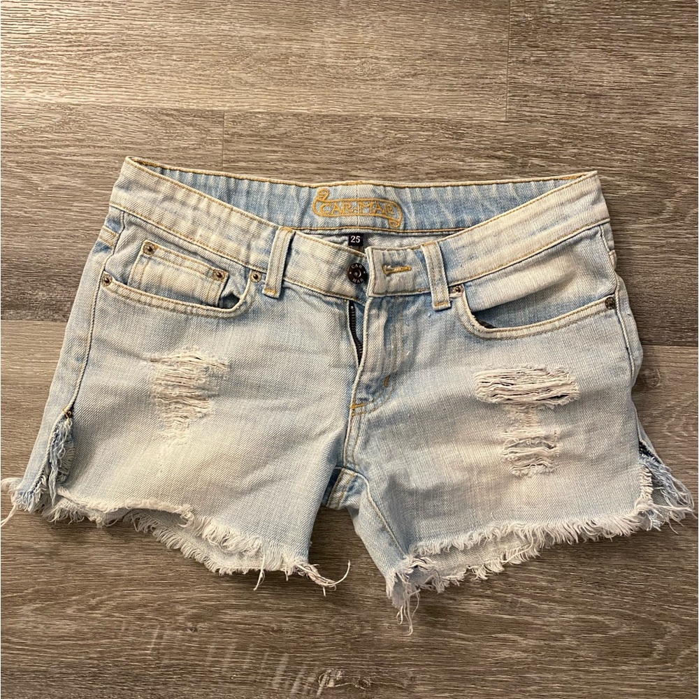 Carmar distressed cut off Jean shorts